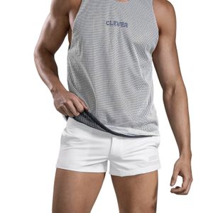 Фото Мужская майка двусторонняя (белый, темно-синий) Clever Moda FIT TANK-TOP 168001