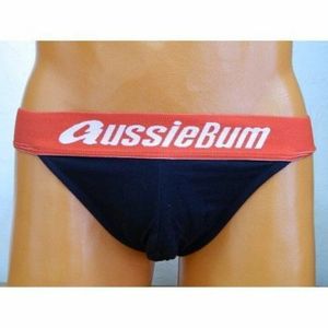 Фото Мужские трусы джоки темно-синие с красной резинкой Aussiebum AB00204