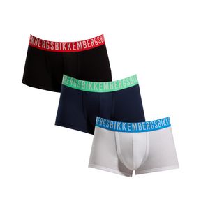 Фото Мужские трусы хипсы (черный, темно-синий, белый) набор 3 в 1 Bikkembergs FASHION COTTON BKK1UTR09TR/3