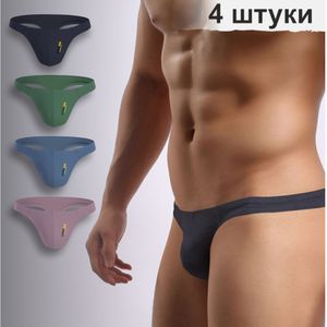 Фото Набор мужских трусов стрингов 4в1+ПОДАРОК ADANNU AN313-01