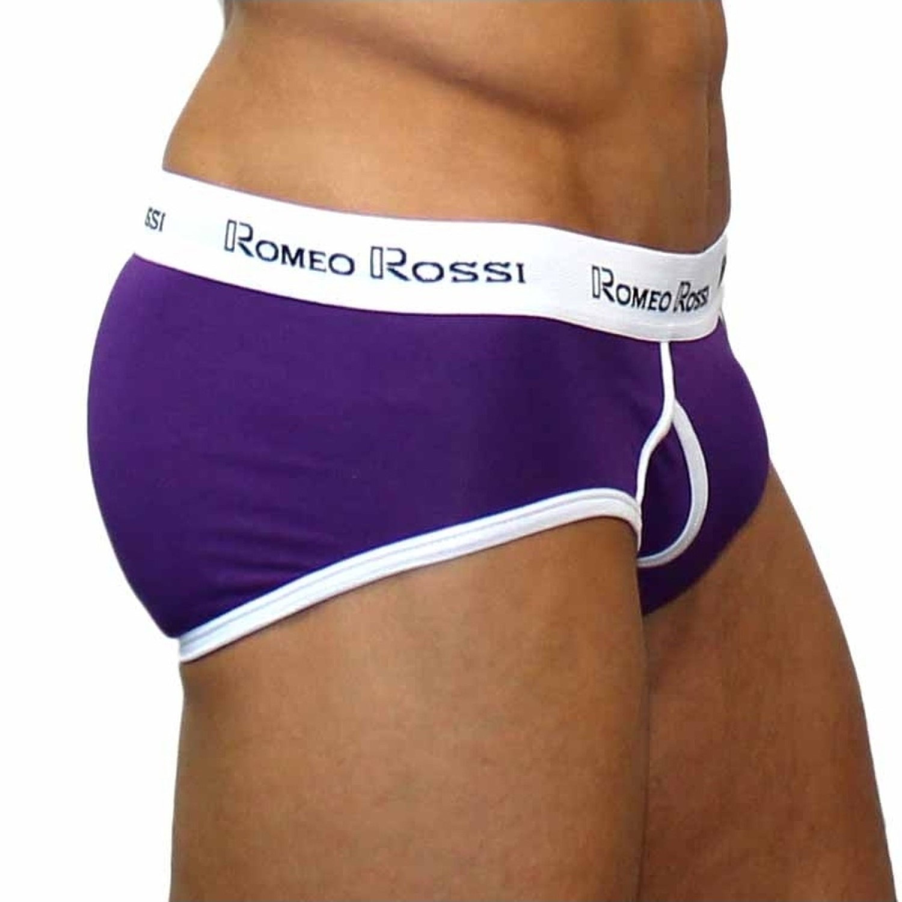 Мужские трусы брифы баклажановые Romeo Rossi RR366-5 Brief фото 2