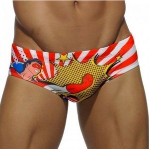 Фото Мужские плавки брифы оранжево-белые SuperHero Addicted