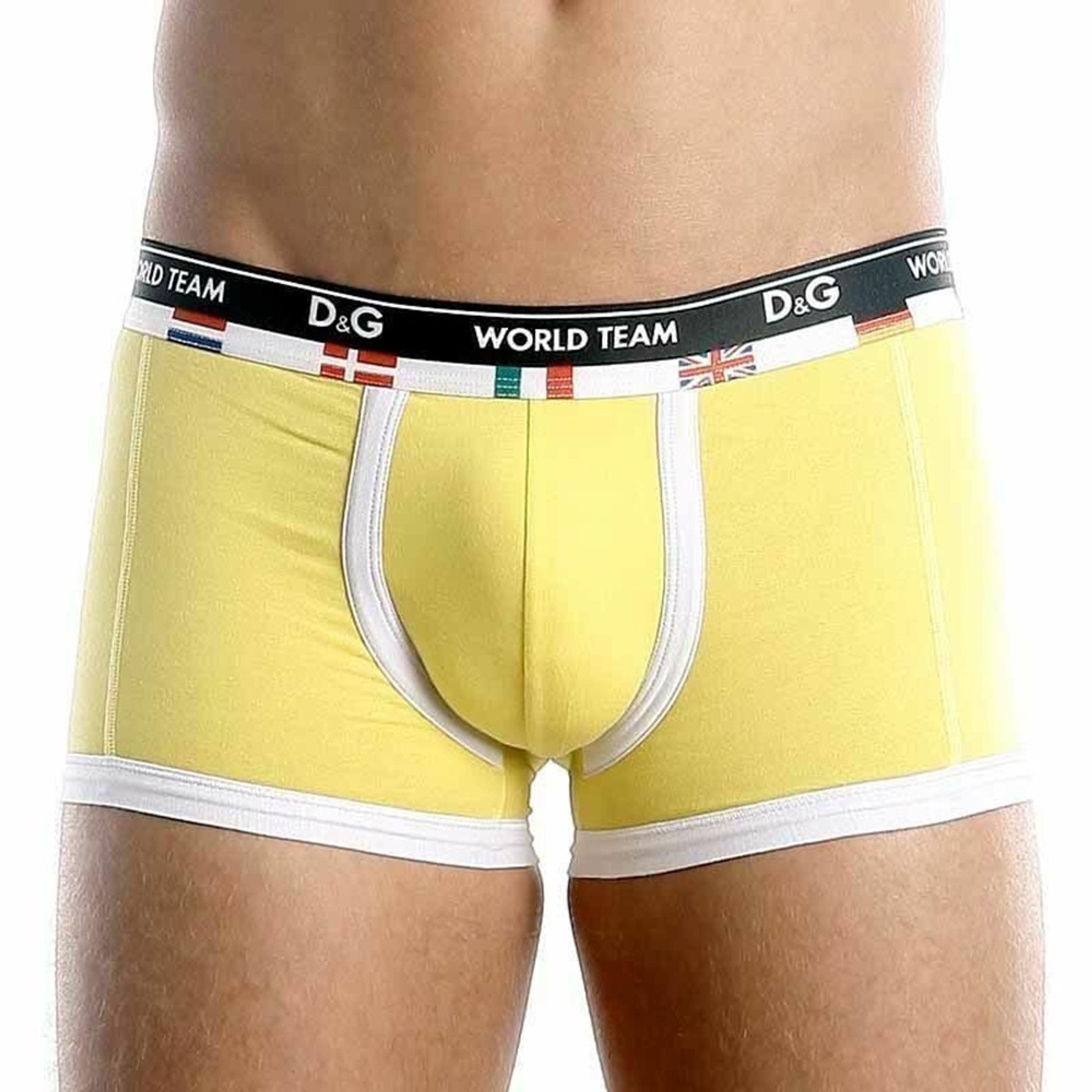 Мужские трусы боксеры желтые D&G World Team Yellow фото 2