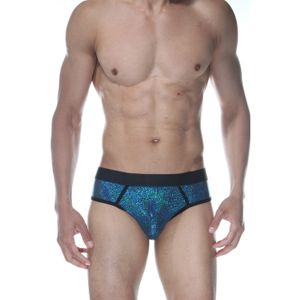 Фото Мужские трусы джоки синие блестящие Don Moris DM102107