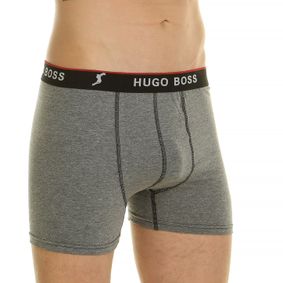 Фото Мужские трусы боксеры серые меланжевые Hugo Boss 44904