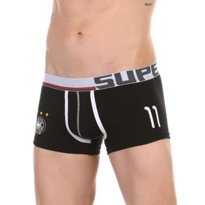 Фото Мужские трусы боксеры черные с белой резинкой Superbody