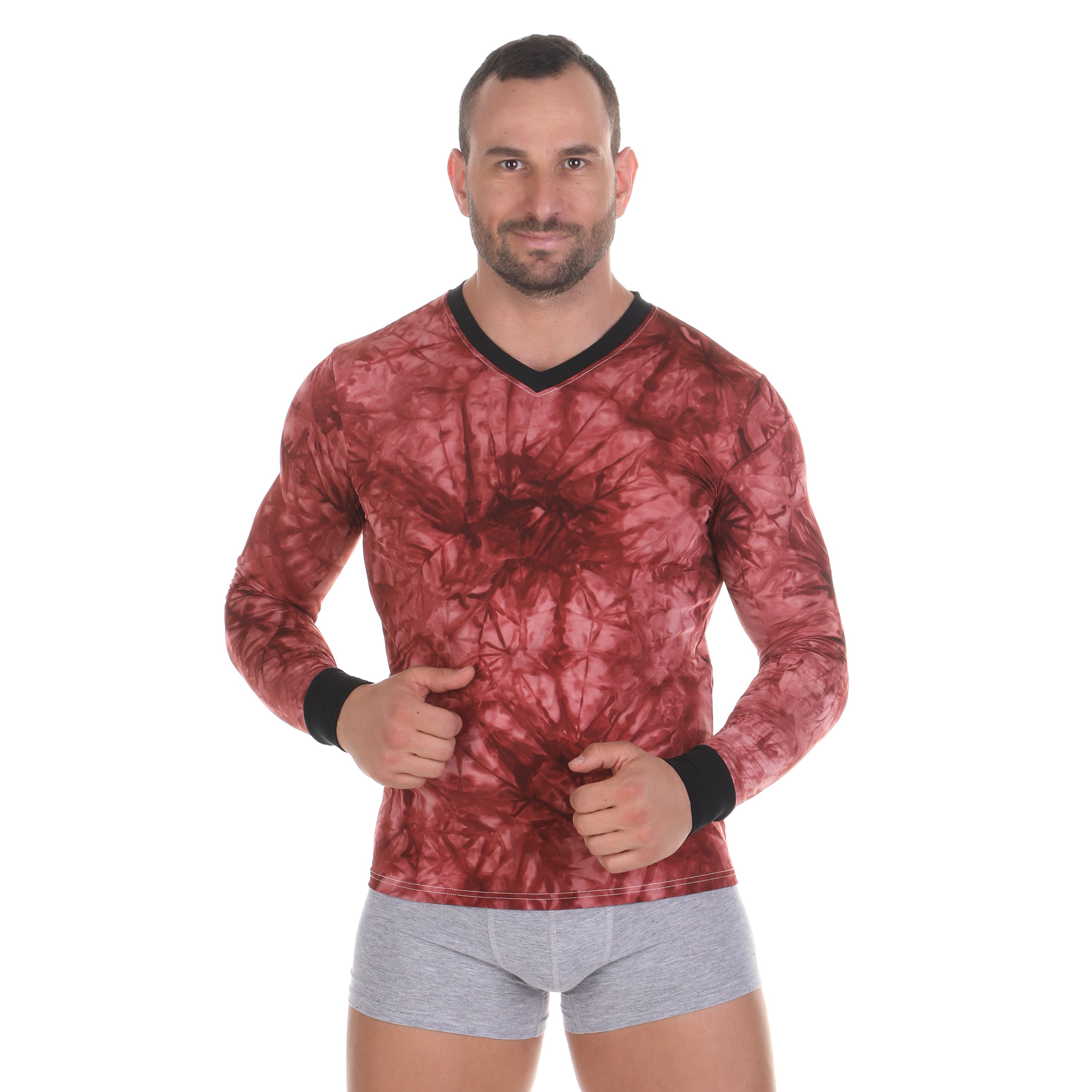 Мужской лонгслив красный Wang Jiang WG00146 фото 1