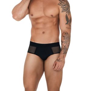 Фото Мужские трусы брифы черные CASPIAN PIPING BRIEF 151211