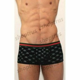 Фото Мужские трусы хипсы черные Gucci Hip Boxer