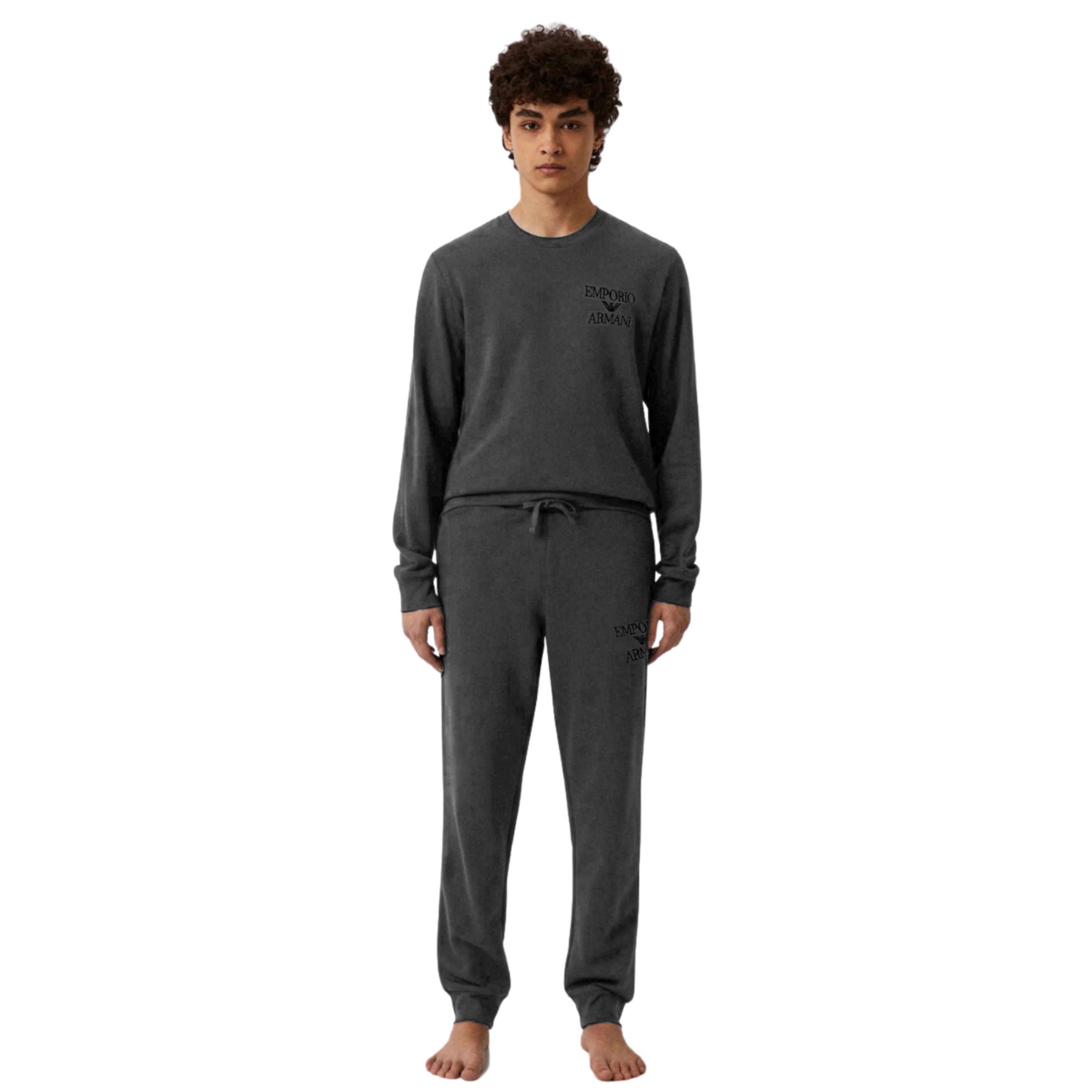 Мужской домашний костюм темно-серый: толстовка и штаны Emporio Armani  111943_3F571 57720 фото 1