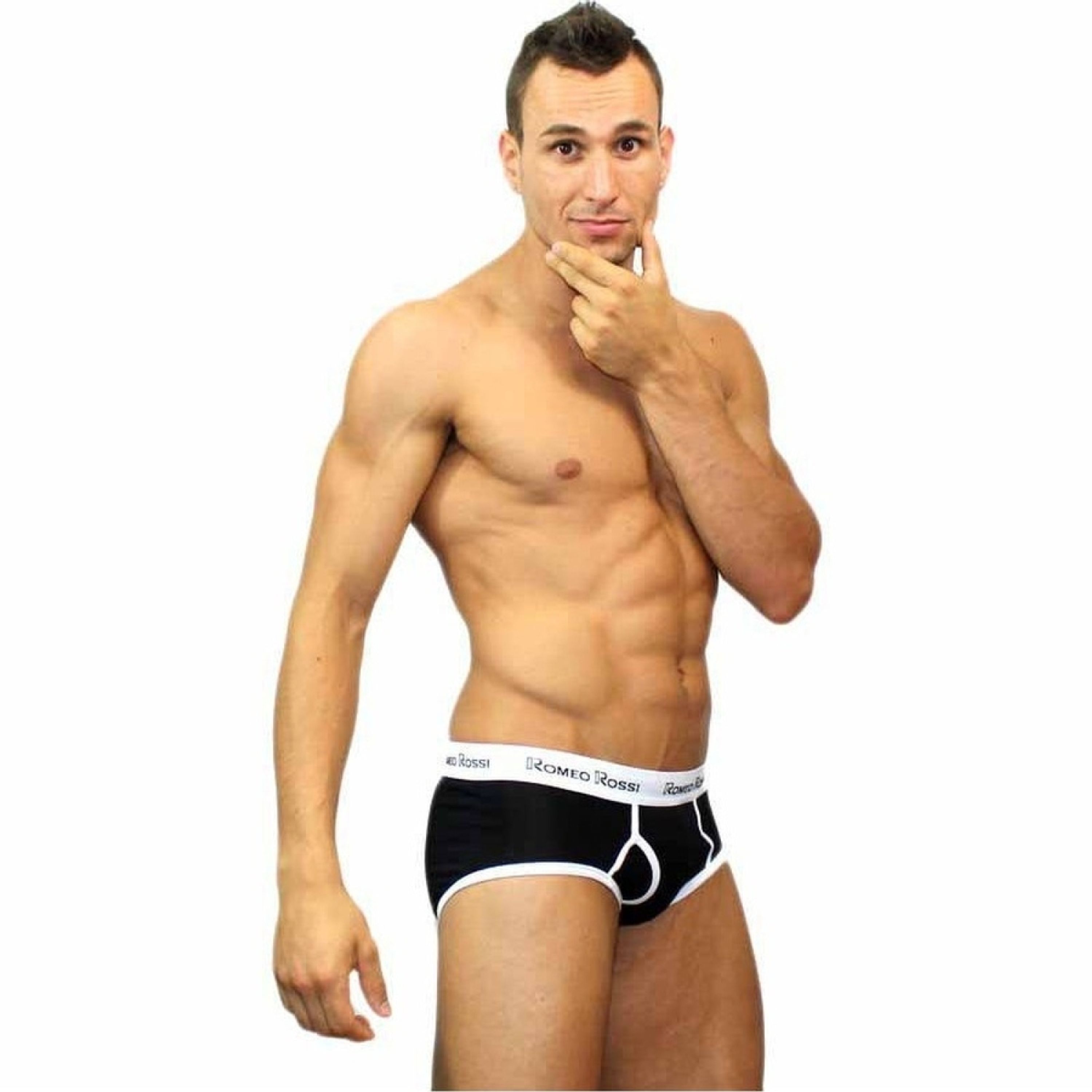 Мужские трусы брифы черные Romeo Rossi RR366-2 Brief фото 1