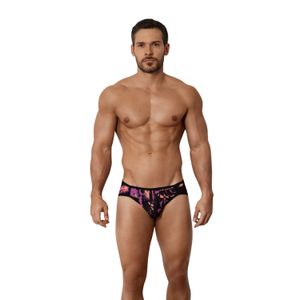 Фото Мужские трусы джоки черные с принтом Clever Moda NATURA JOCKSTRAP 160111