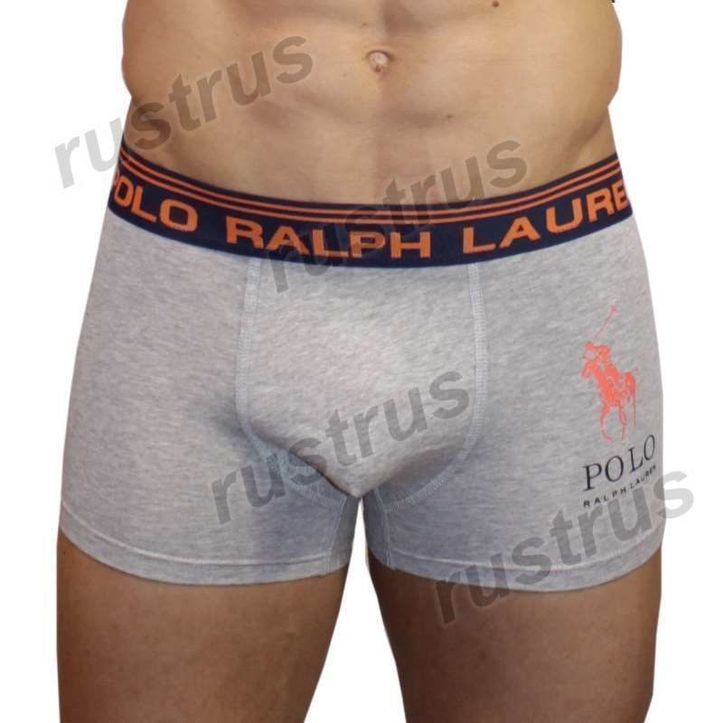 Мужские трусы боксеры серые POLO RALPH LAUREN фото 2