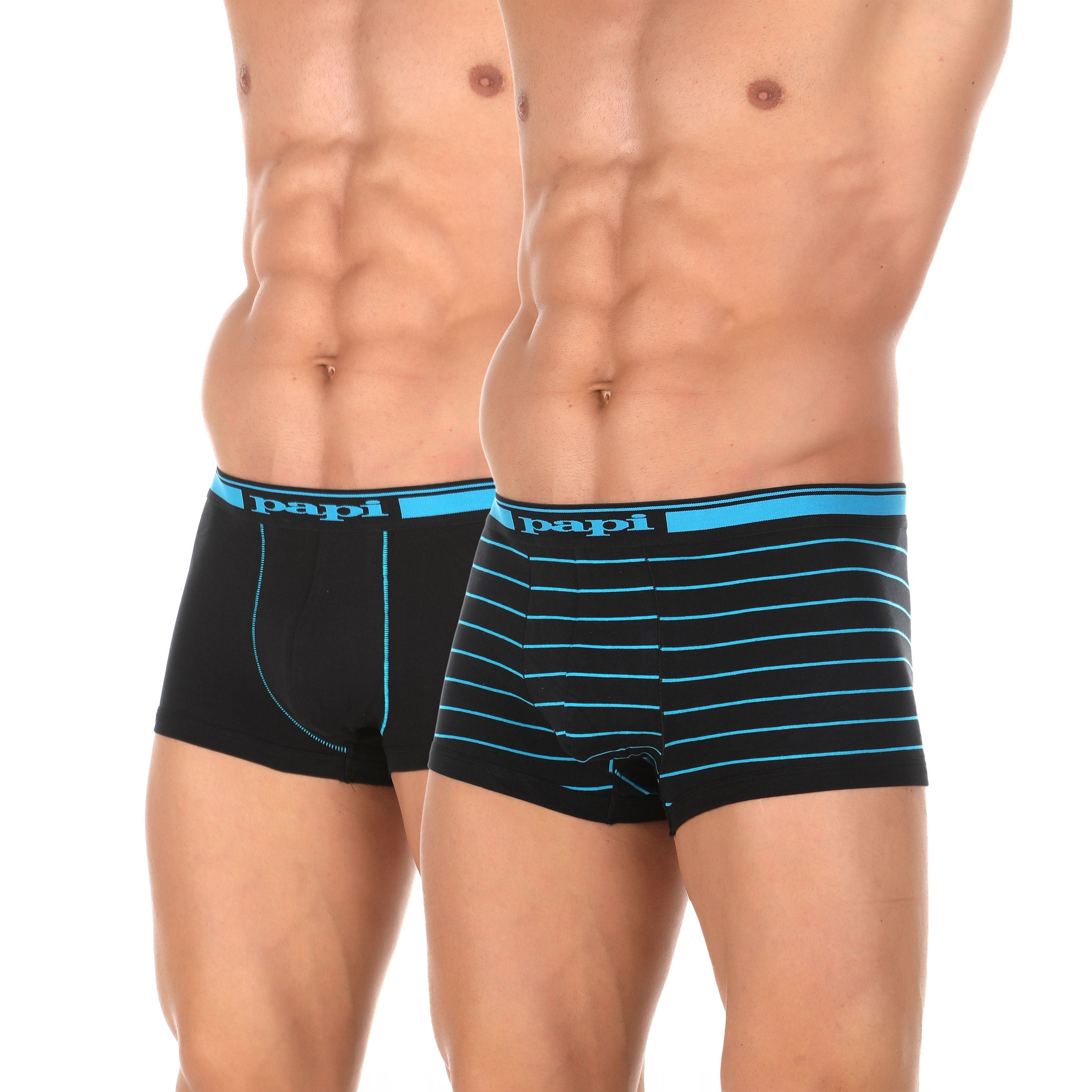 Комплект мужских трусов боксеры 2 штуки PAPI Бирюза 980552R-969  фото 1