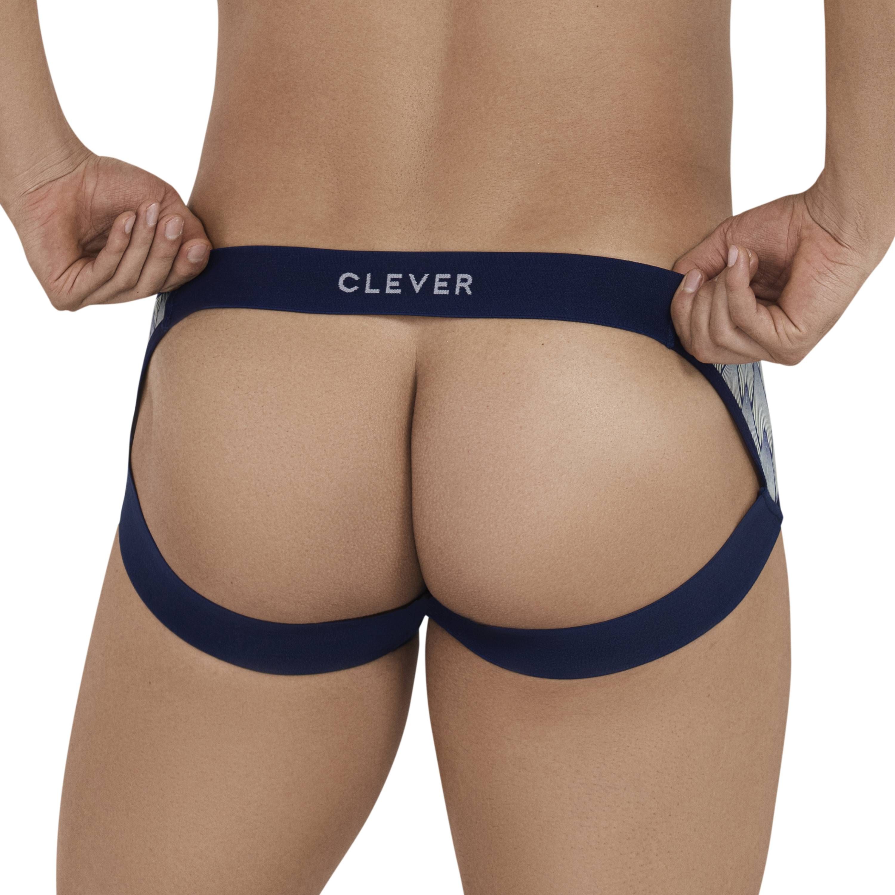 Мужские трусы джоки желтые с темно-синим принтом Clever SUBLIME JOCKSTRAP 114403 фото 3