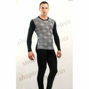 Фото Мужское нательное белье кофта черная TOMMY DOOYAO TD0008
