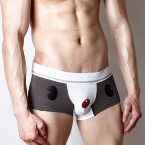 Фото  Мужские трусы хипсы с мультяшкой темно-серые Superbody Cartoon Bear Hip Boxer
