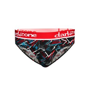 Фото Мужские трусы брифы черные с разноцветным принтом DARKZONE DZN6388