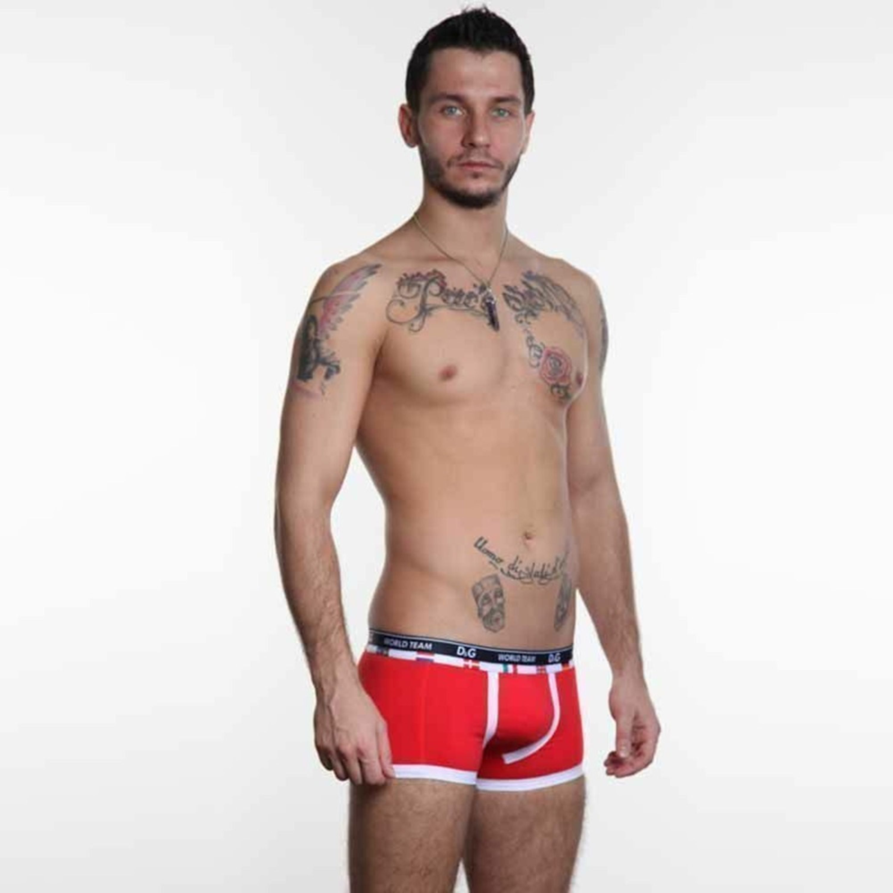  Мужские трусы боксеры красные D&G World Team Red фото 1