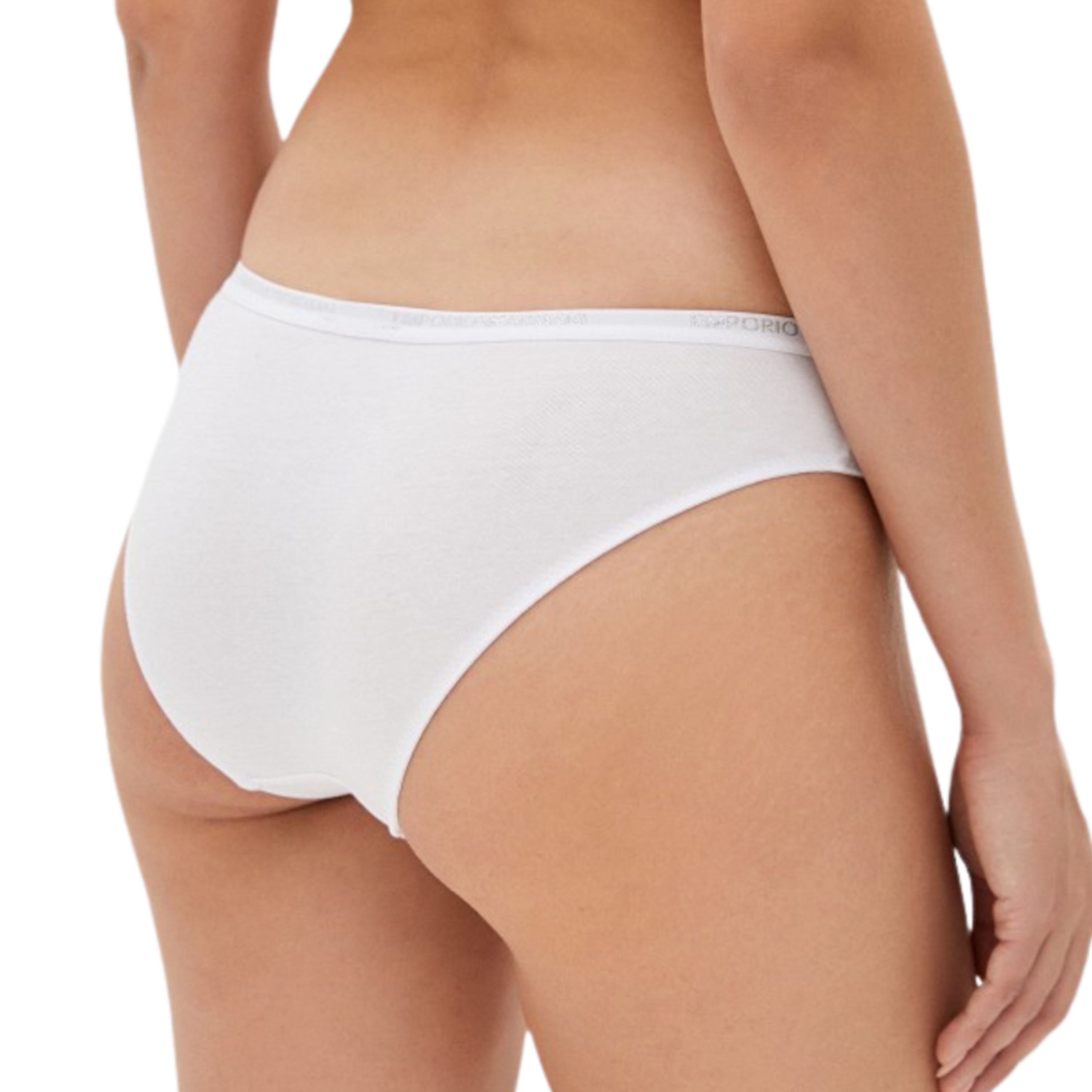 Женские трусы брифы набор из 2 штук (белый, черный) Emporio Armani 164408_CC318 00911 фото 3