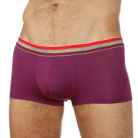 Фото Мужские трусы хипсы фиолетовые c трехцветной резинкой Calvin Klein Modal Hip Boxer RGB 