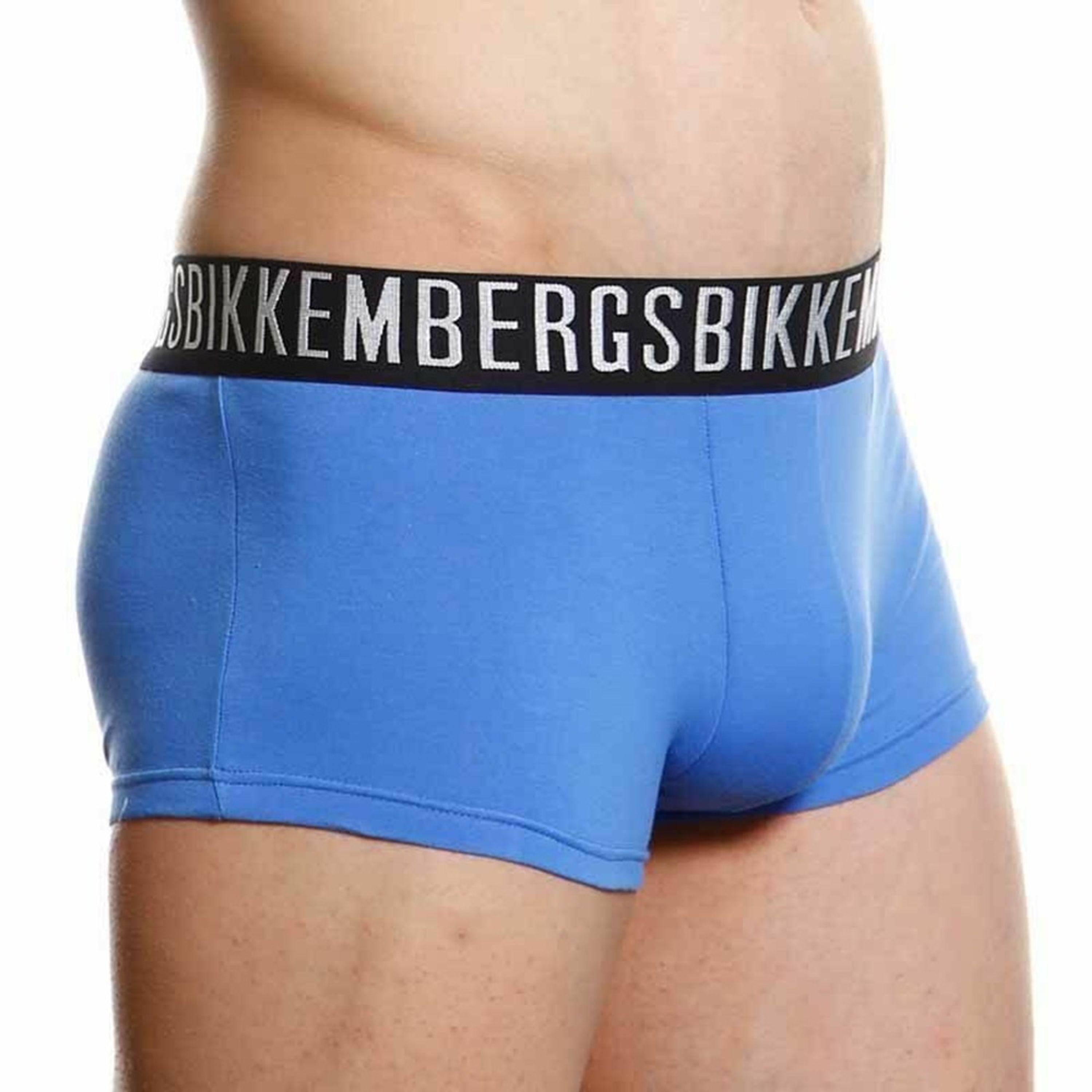 Мужские трусы боксеры темно-голубые Bikkembergs Blue Trunks  фото 3
