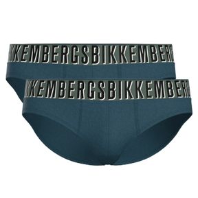 Фото Мужские трусы брифы синие набор 2в1 Bikkembergs OMBRE BKK52USP28BI