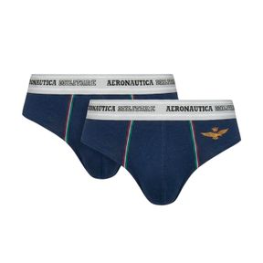 Фото Набор мужских трусов брифов 2в1 синие AERONAUTICA MILITARE AM1USL002