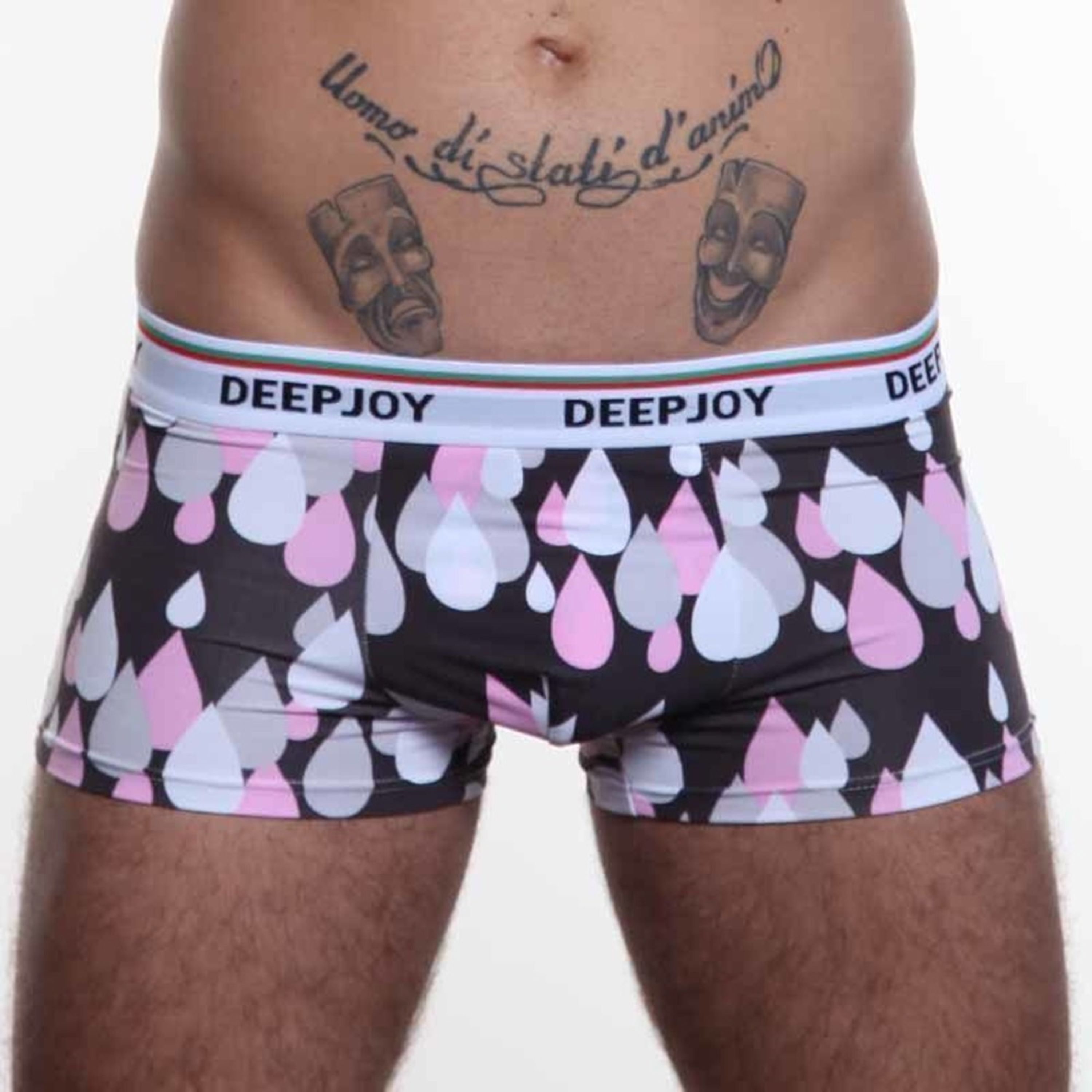 Мужские трусы боксеры розовые DeepJoy капли фото 2