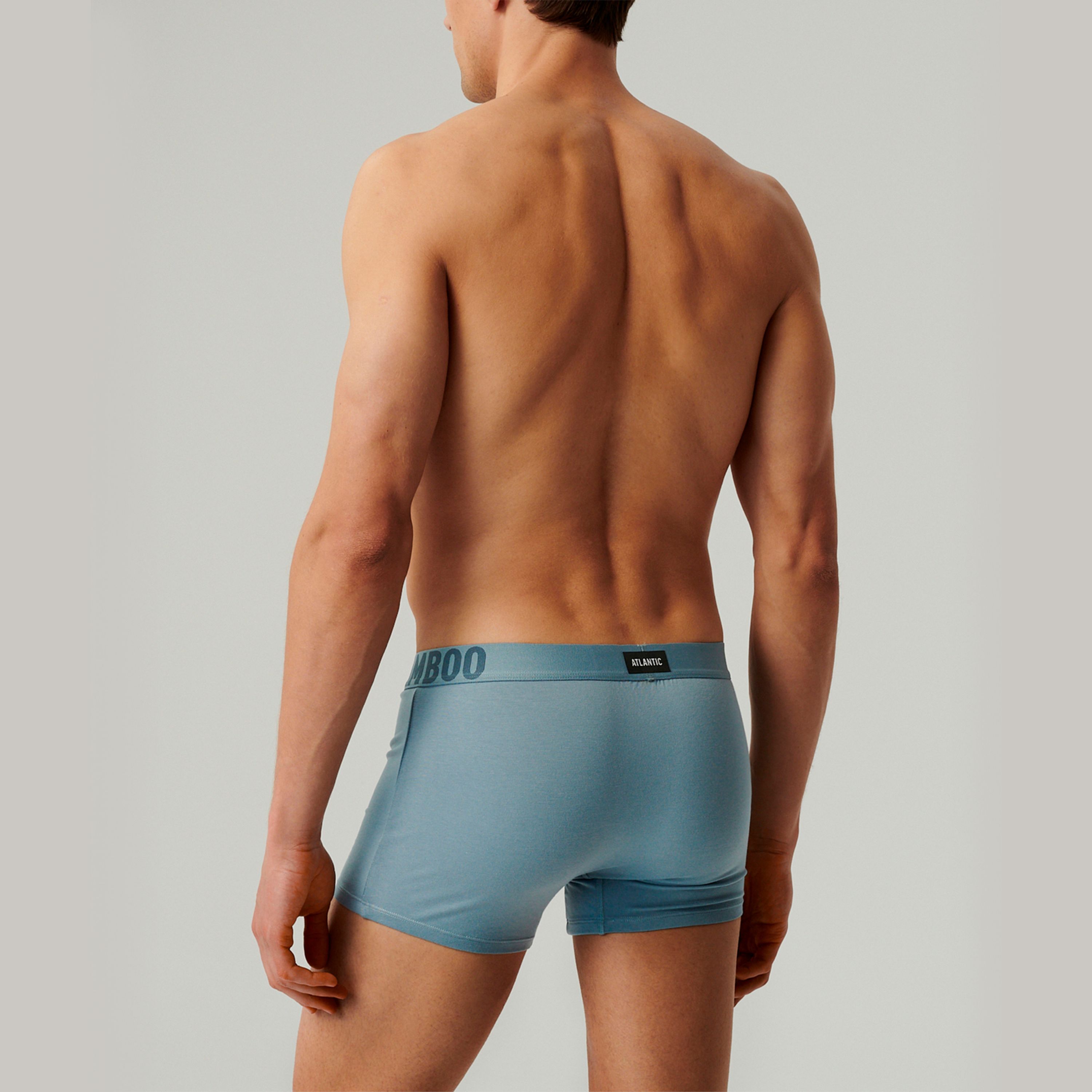 Мужские трусы боксеры (темно-синий + голубой + графитовый) набор 3в1 ATLANTIC Premium 3MH-215 фото 3