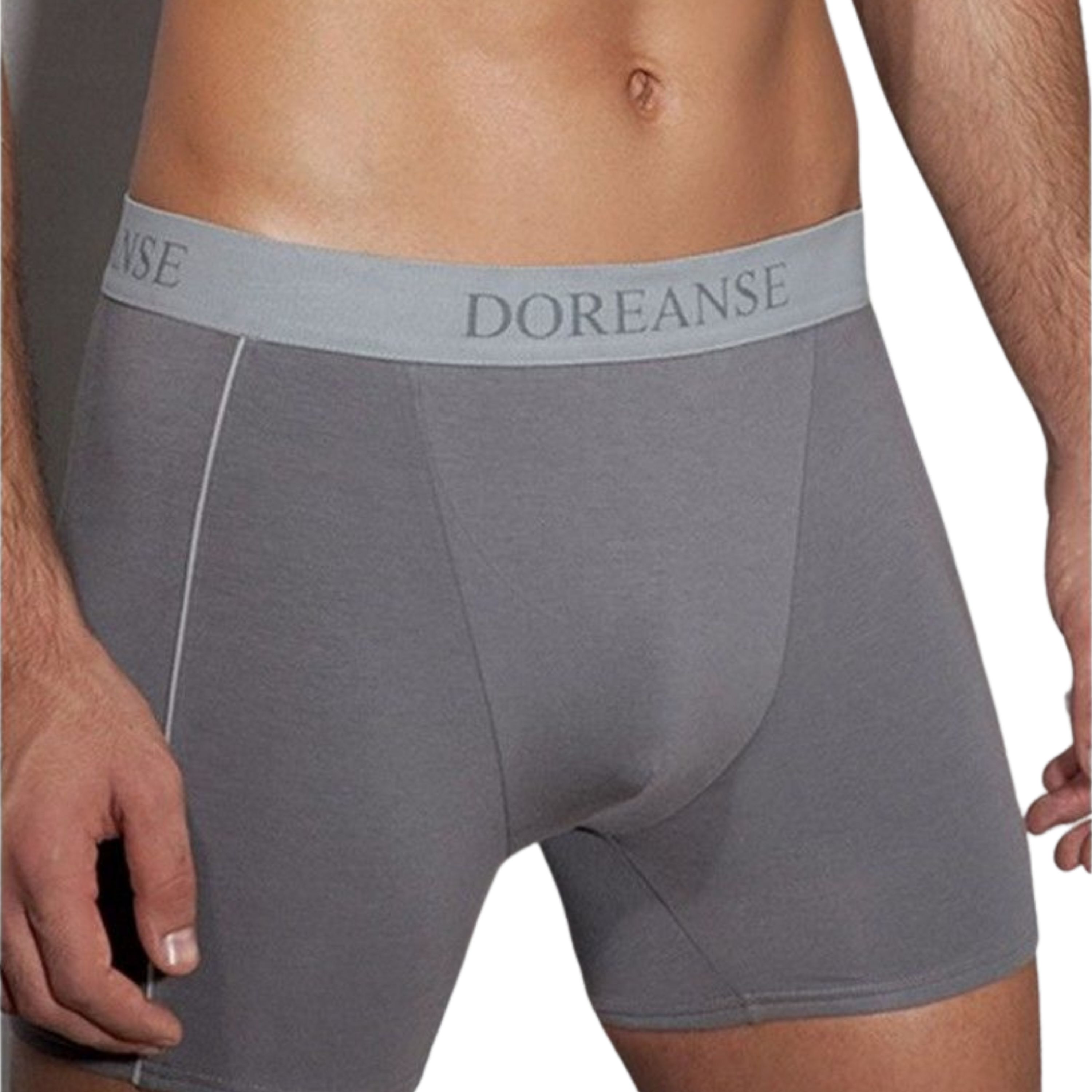 Мужские трусы боксеры plus-size серые Doreanse 1780P фото 1