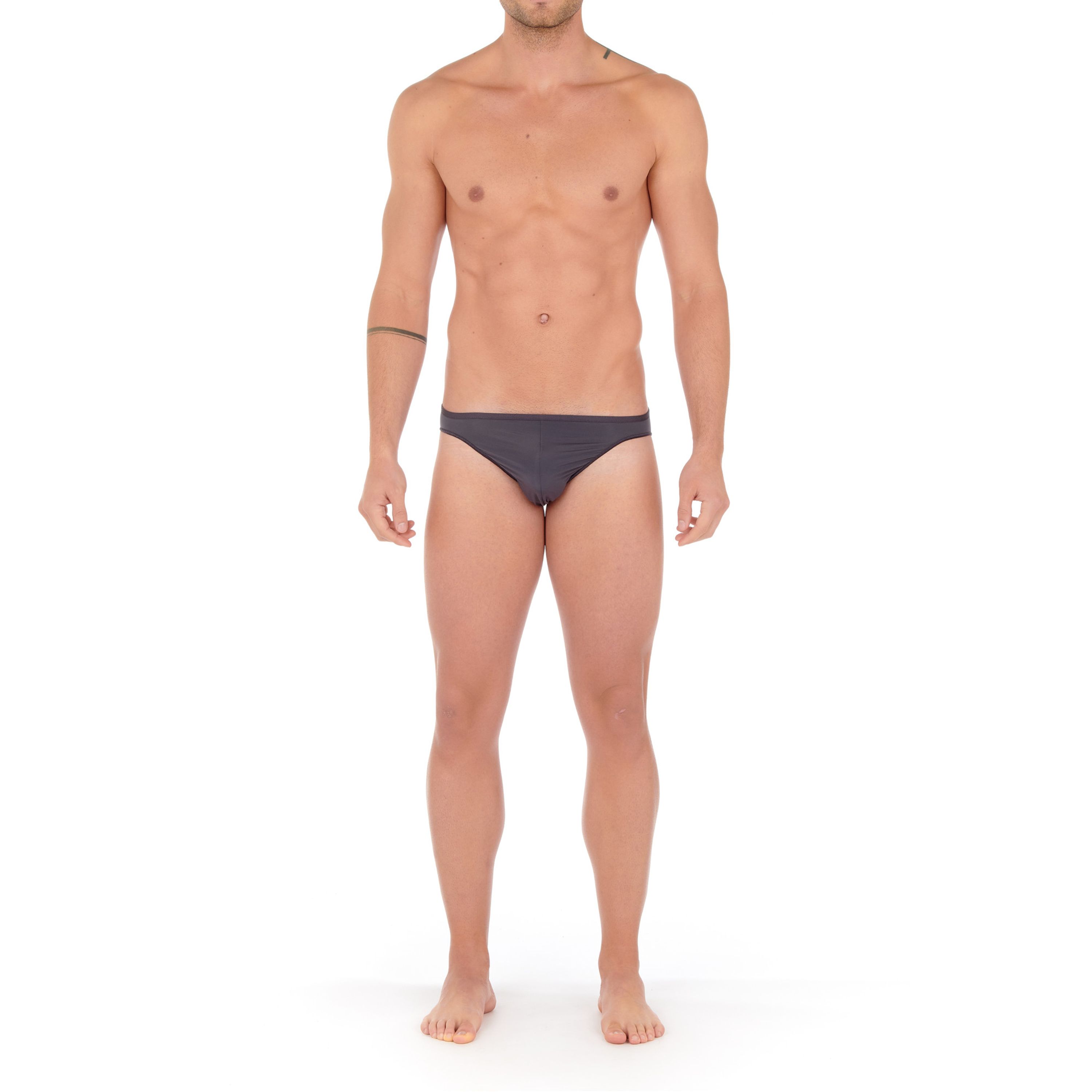 Мужские трусы слипы темно-серые HOM PLUMES Micro Briefs 404756_40Z098 фото 2