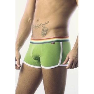 Фото Мужские трусы хипсы зеленые c белой окантовкой Paul Smith Trunk Olive