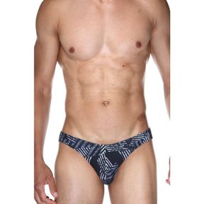 Фото Мужские трусы слипы черные с принтом DARKZONE DZN6487