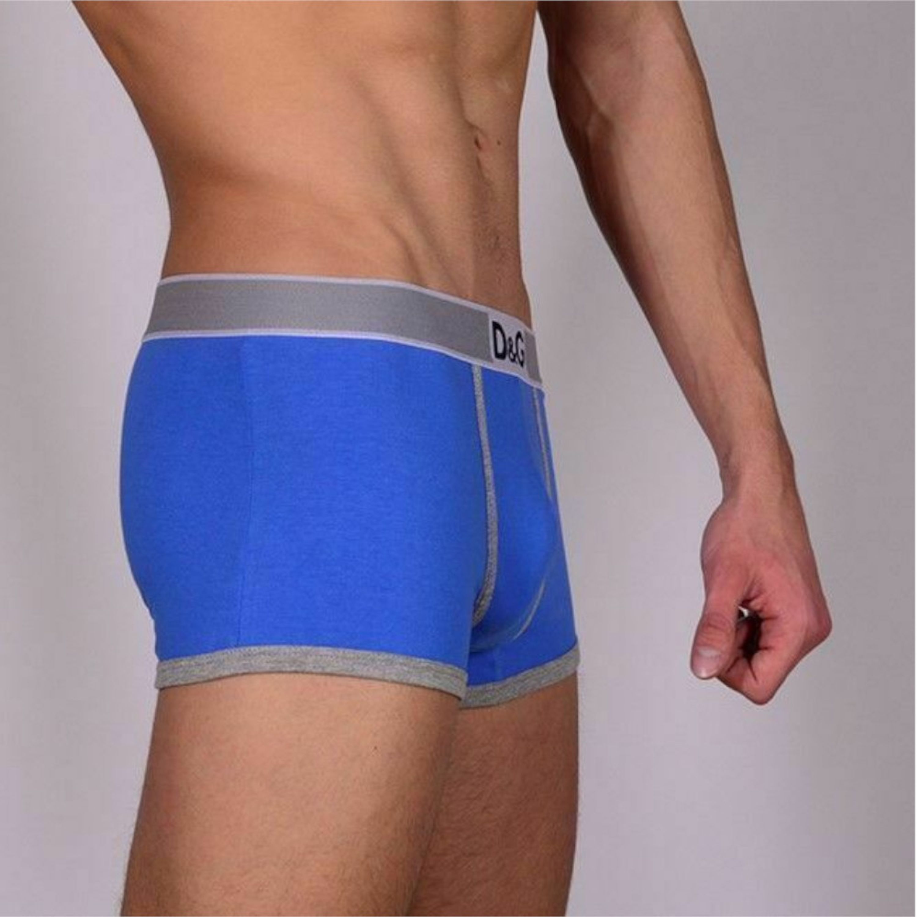 Мужские трусы боксеры синие D&G Blue Boxer фото 2