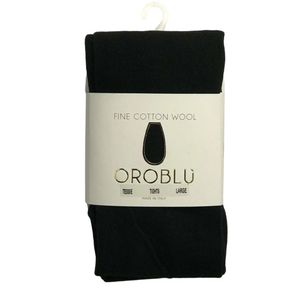 Фото Женские колготки черные из шерсти, хлопка и шелка OROBLU COLLANT TESSIE OB, 120 ден VOBFCW11T