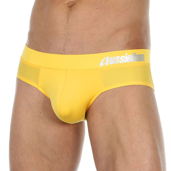 Мужские трусы брифы желтые Aussiebum 