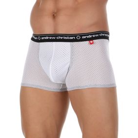 Фото  Мужские спортивные боксеры  Andrew Christian White Sport Mesh Boxer  ART818