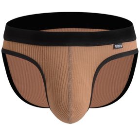 Фото Мужские трусы брифы коричневые Romeo Rossi RR2081-15