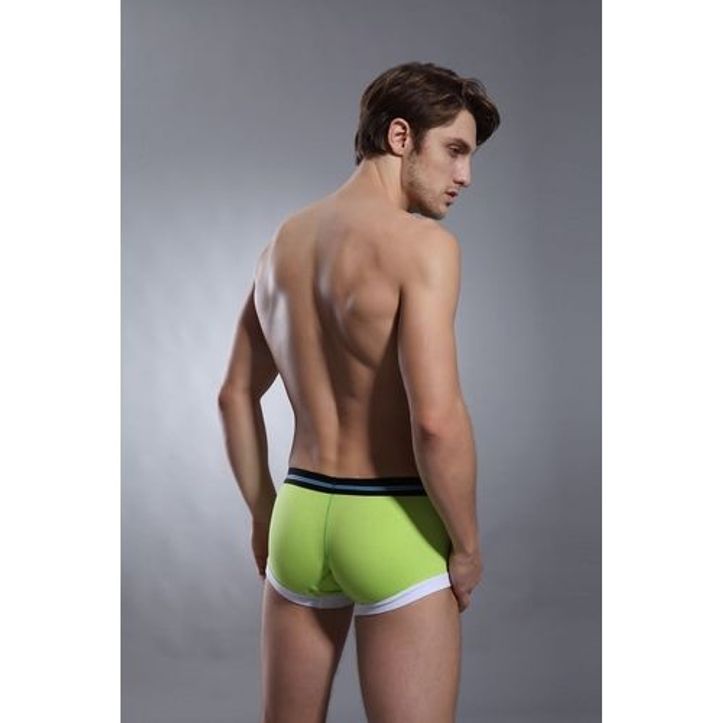 Мужские трусы хипсы салатовые с вырезами Superbody Lime Hip Boxer фото 2