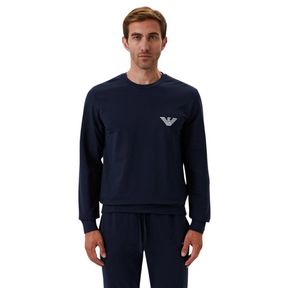 Фото Мужской домашний костюм синий: толстовка и штаны Emporio Armani 111943_CC575 00135