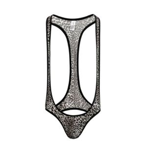 Фото Мужские трусы джоки серые с леопардовым принтом Romeo Rossi RR9097-2