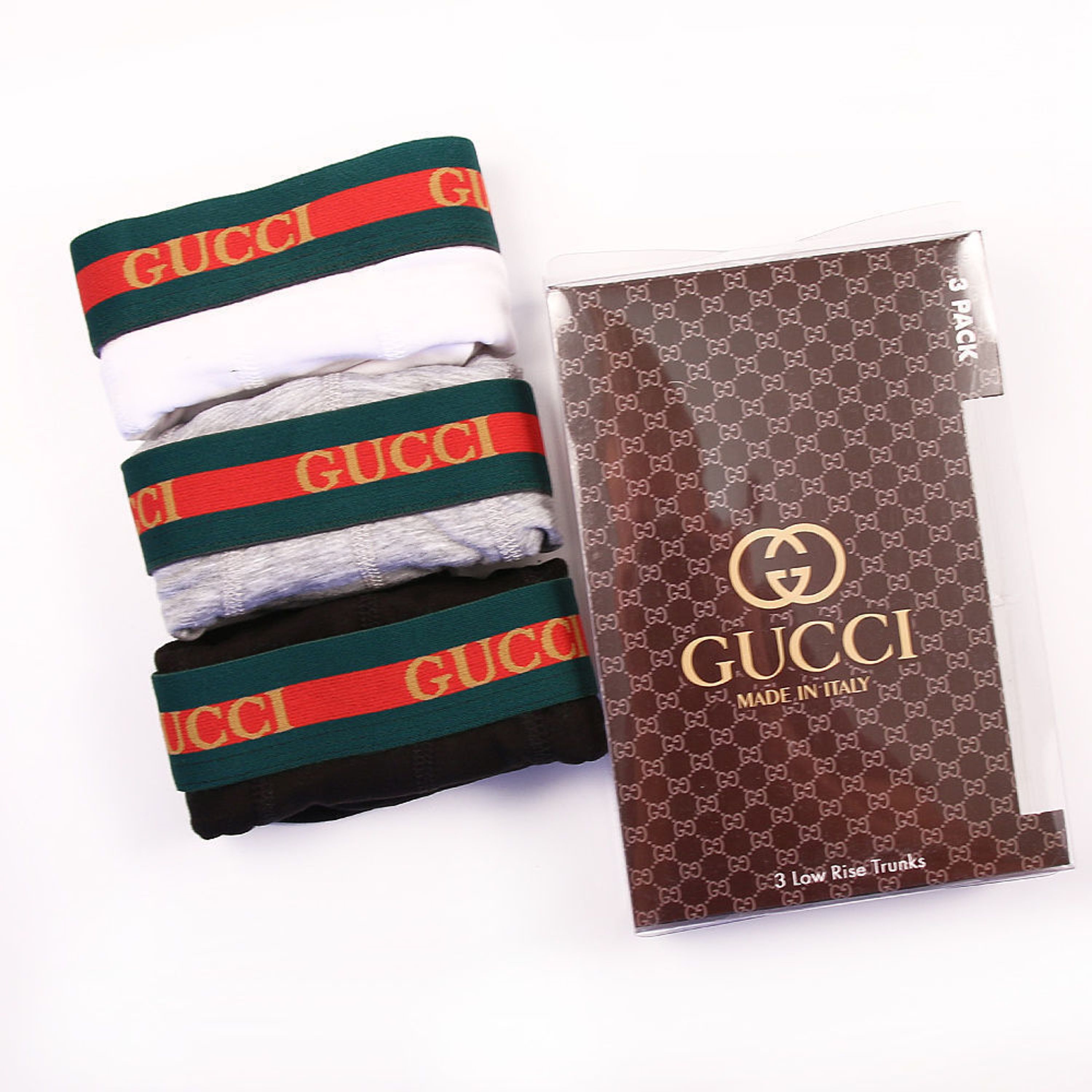 Мужские трусы боксеры, набор 3 шт, Gucci фото 4