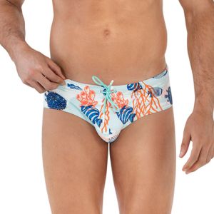 Фото Мужские плавки голубые с принтом Clever Moda ACUATIC SWIMSUIT BRIEF 164407