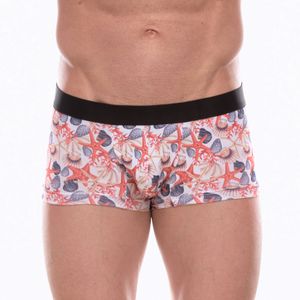 Фото Мужские трусы боксеры белые с разноцветным принтом Don Moris DM072212