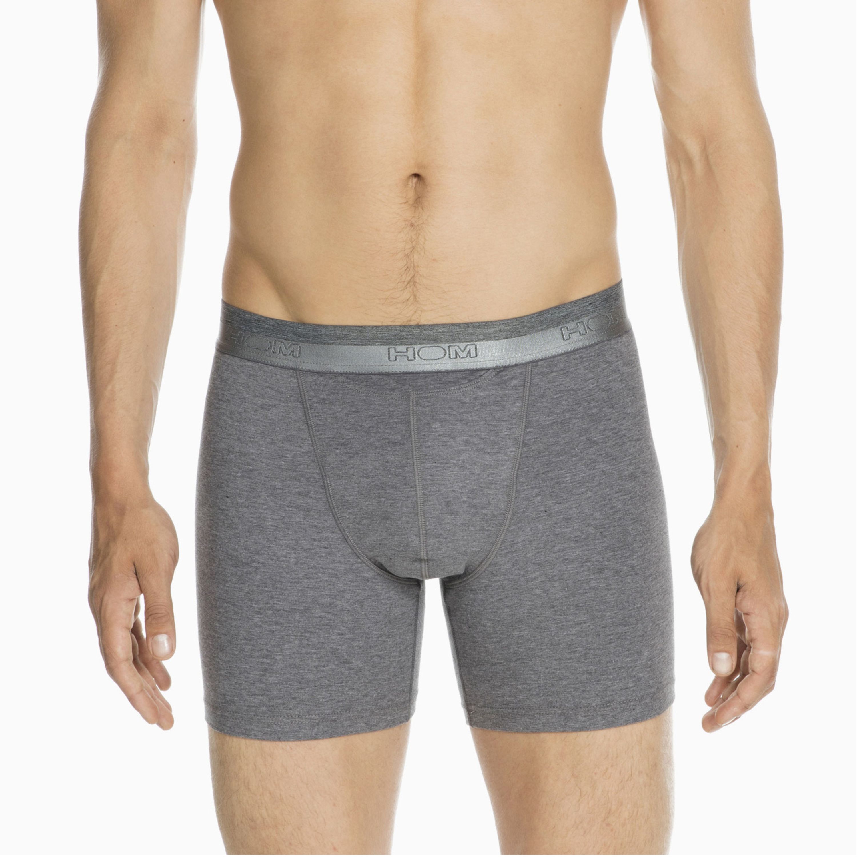 Мужские трусы боксеры удлиненные серые HOM HO1 Long Boxer Briefs HO1 359519_4000ZU фото 4