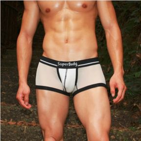 Фото  Мужские трусы хипсы белые в сетку Superbody White Transparent 18