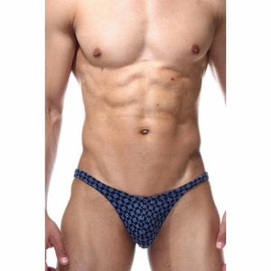 Фото Трусы мужские слипы темно-синие с принтом DARKZONE DZN6432