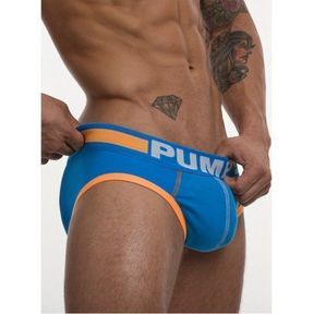 Фото Мужские трусы брифы синие Pump Orange- Blue Brief H69-9