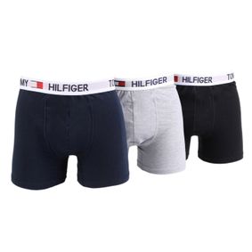 Фото Набор мужских трусов боксеры 3в1 (темно-синие, серые, черные) Tommy Hilfiger